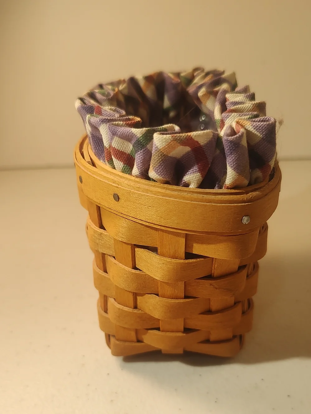 Longaberger 1999 Hostess Oregano Basket, Liner And Plastic Protector